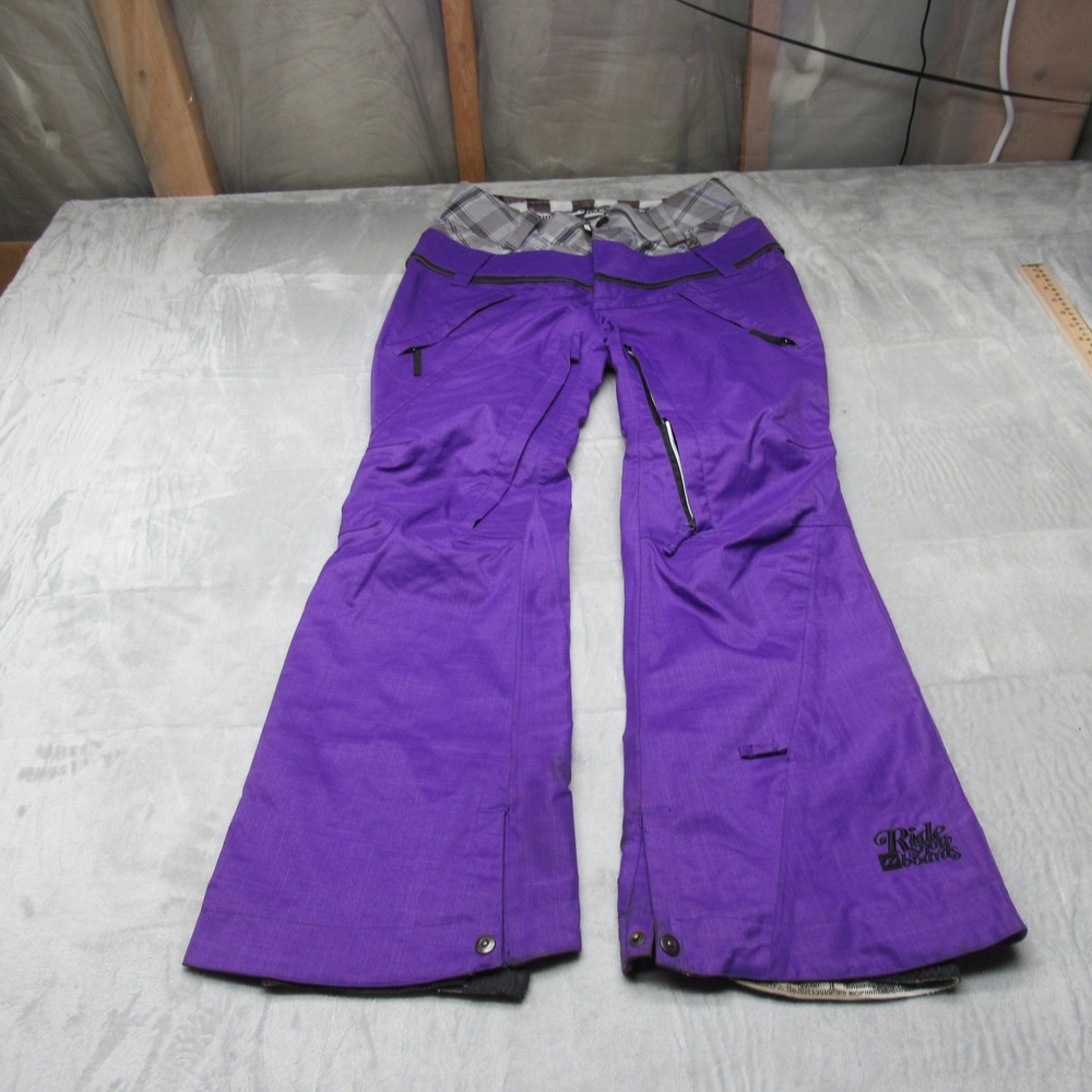 Ride Snowboard Pants Women Small Purple Ski Waterproof Insulated Rain Wind 31x31
